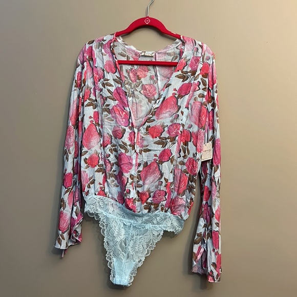 Free People Everything's Rosy Bodysuit in Icy Combo - Picture 7 of 13